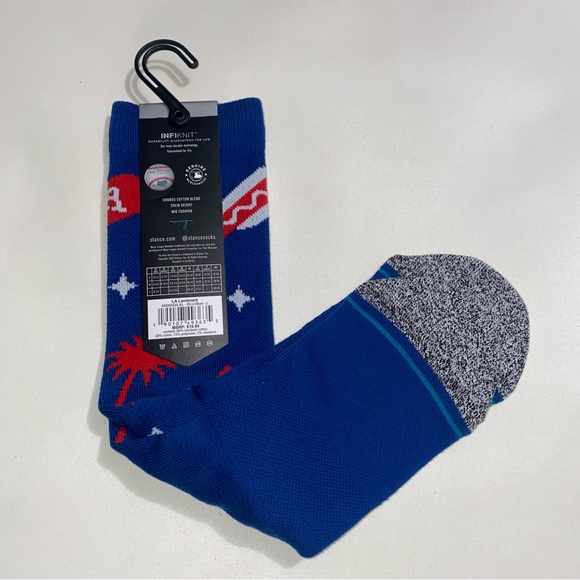 Stance x MLB Men's LA Landmark Dodgers Crew Socks Size Large L (9-13) - Picture 3 of 5